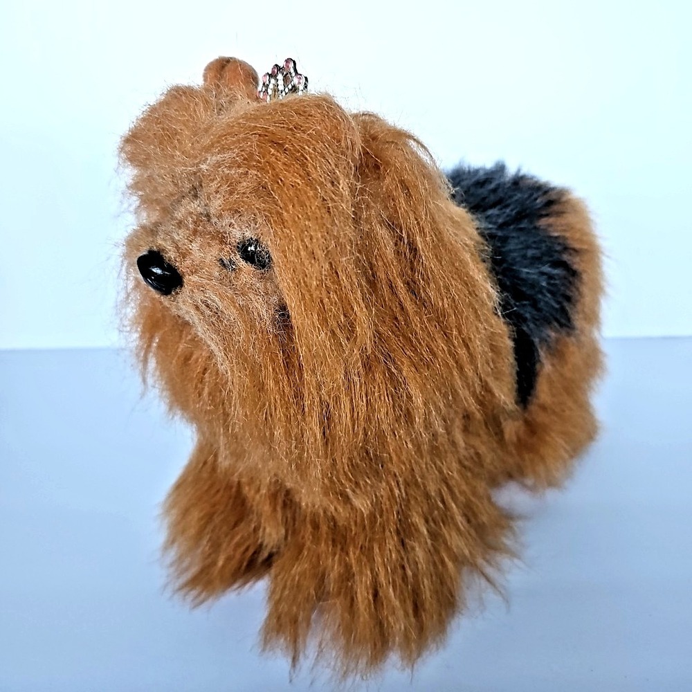 Vtg Ganz Heritage Collection Yorkie Plush Tiara Dog Toy Gift Kitsch Grandmacore‎